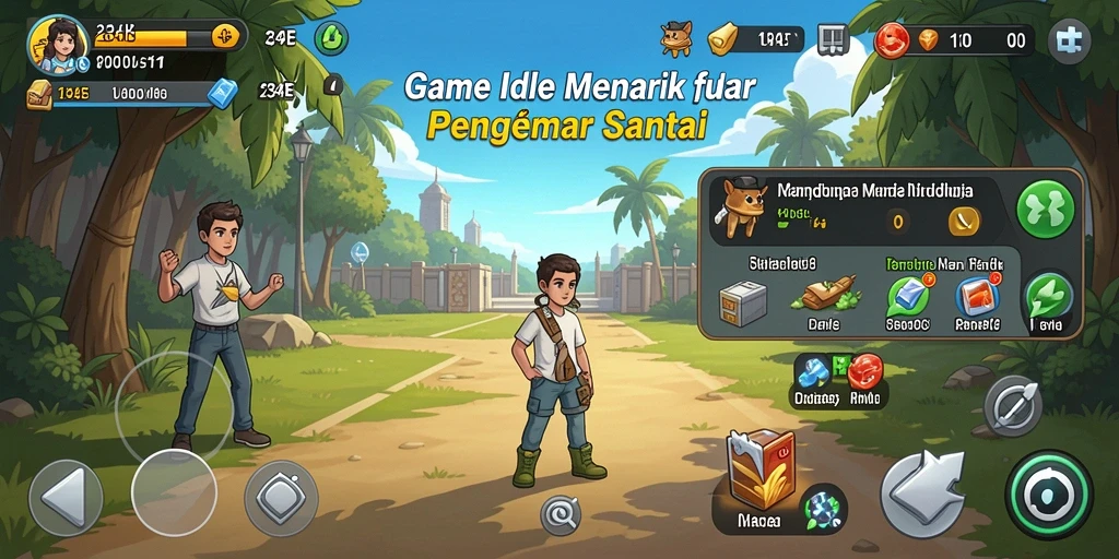 Tampilan gameplay santai di 234E yang seru dan menghibur.