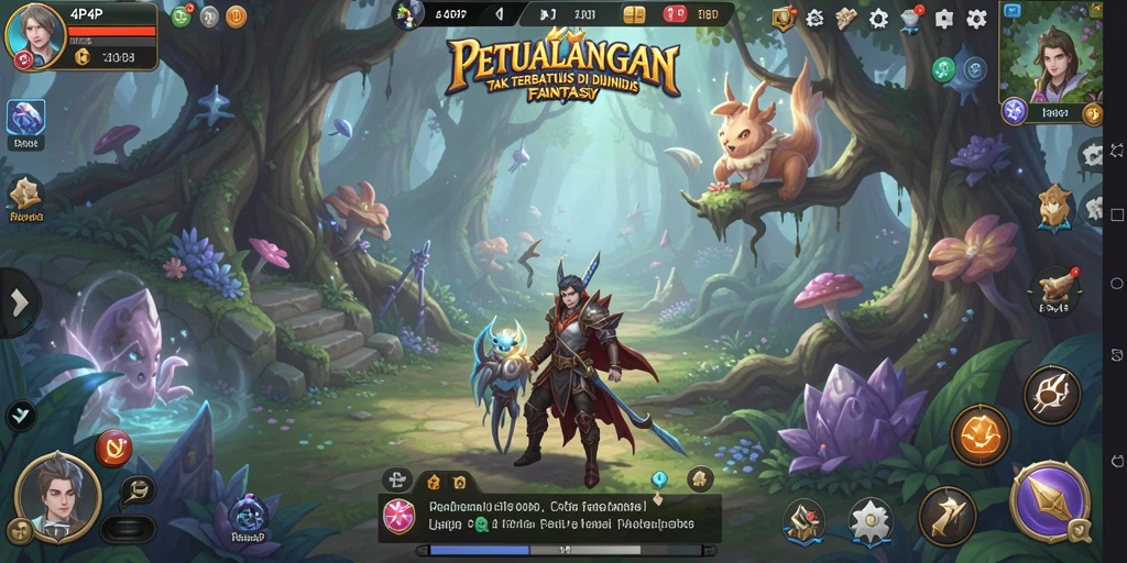 Tampilan gameplay <strong>4P4P</strong> yang menakjubkan dalam dunia petualangan.