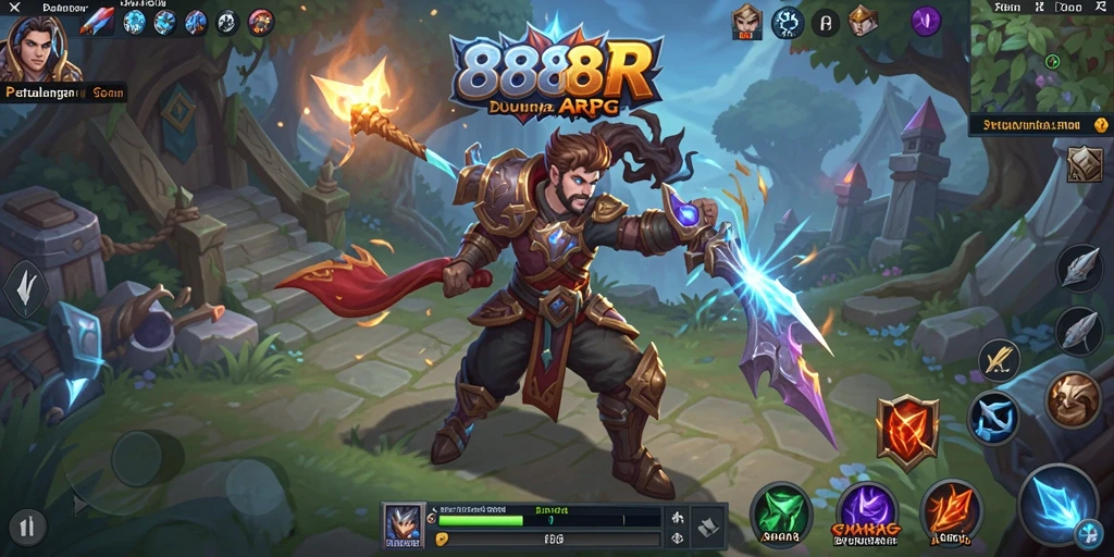 Tampilan menarik dari gameplay seru dalam 888R yang penuh aksi.