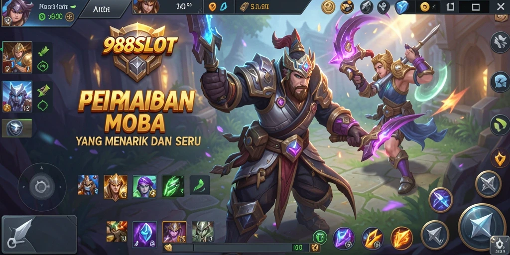 Gameplay seru dari 988SLOT yang menampilkan pertempuran antar karakter.