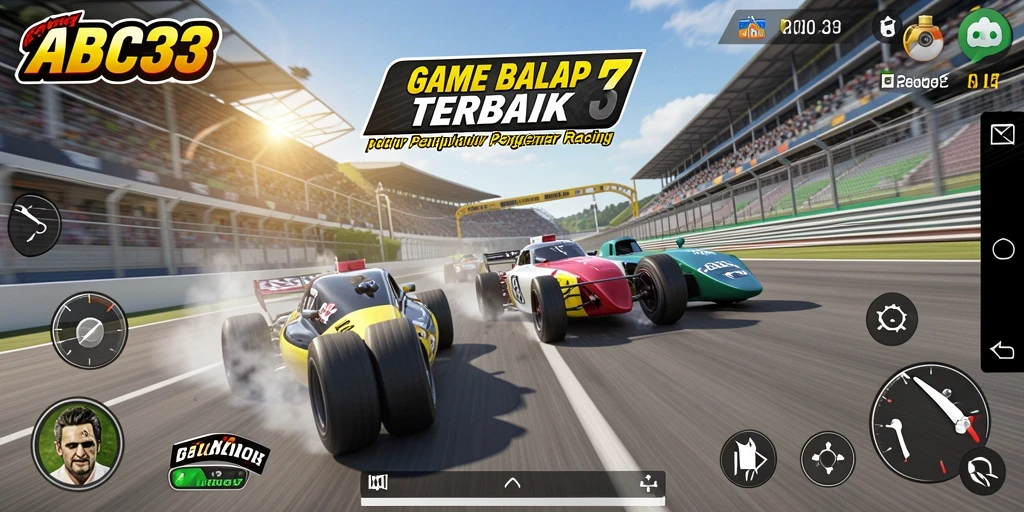 Gameplay seru ABC33 dengan balapan yang mendebarkan.