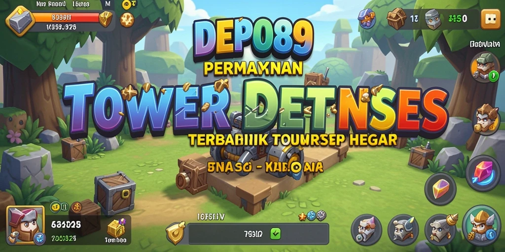 Tampilan menarik dari gameplay Tower Defense di DEPO89 yang mendebarkan.