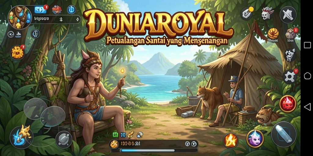 Tampilan gameplay DUNIAROYAL yang santai dan mengasyikkan.