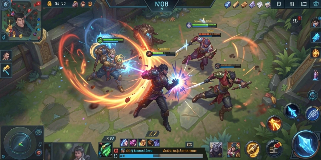 Tampilan gameplay seru di F08 dengan strategi tim.
