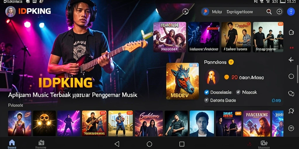 Gameplay IDPKING menampilkan interaksi pengguna dengan musik.