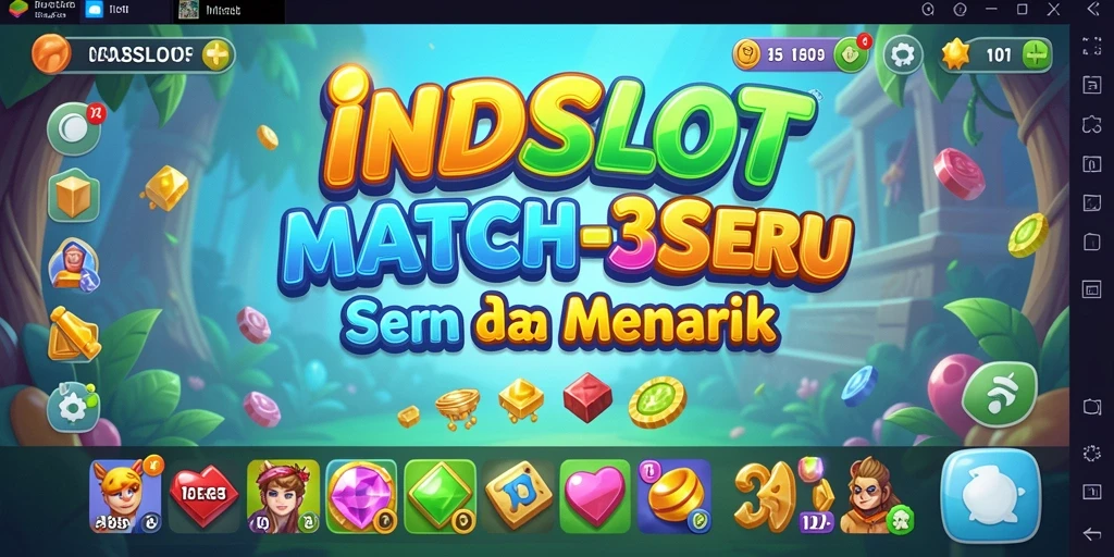 Gameplay seru INDSLOT dengan tantangan Match-3 yang menarik.