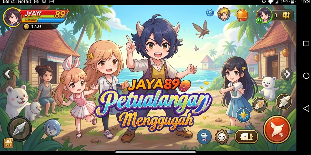 Tampilan menakjubkan dari gameplay JAYA89 dengan karakter anime.