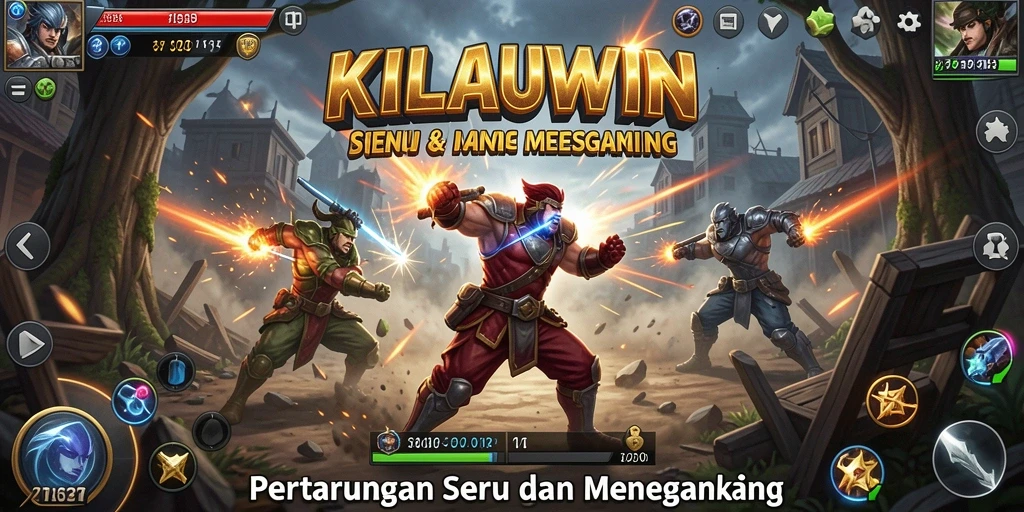 Gameplay KILAUWIN menampilkan aksi pertarungan yang intens dan mendebarkan.