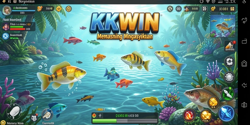 Screenshot gameplay KKWIN dengan pengalaman memancing yang mengasyikkan.