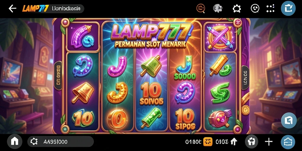 Tampilan gameplay LAMPU777 yang penuh warna dan menarik.