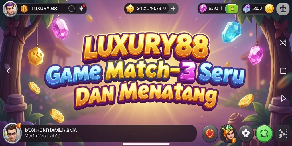 Tampilan gameplay LUXURY88 yang mengasyikkan dalam misi Match-3.