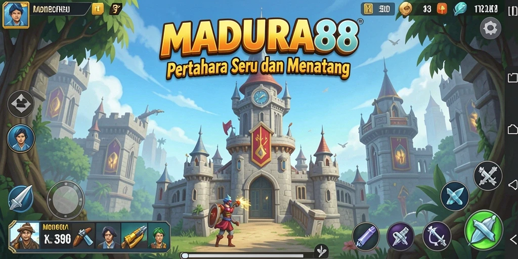 Tampilan gameplay menakjubkan dari MADURA88 dengan strategi Tower Defense yang mendebarkan.
