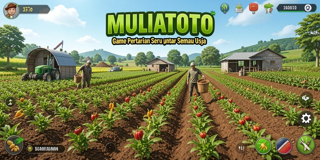 Screenshot <strong>MULIATOTO</strong> menampilkan gameplay bertani yang seru dan interaktif.