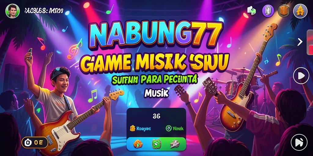 Tampilan menarik dari gameplay musik NABUNG77 yang seru.