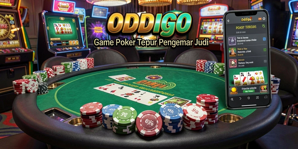 Screenshot gameplay ODDIGO dengan suasana Poker yang memukau.