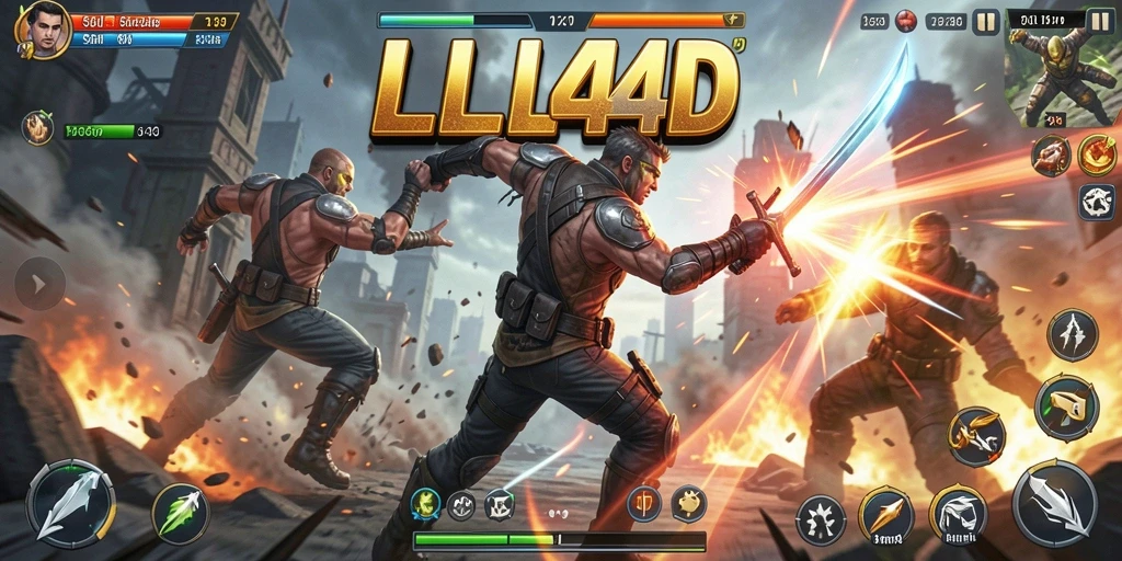Screenshot gameplay OLLO4D menampilkan aksi mendebarkan di setiap level.