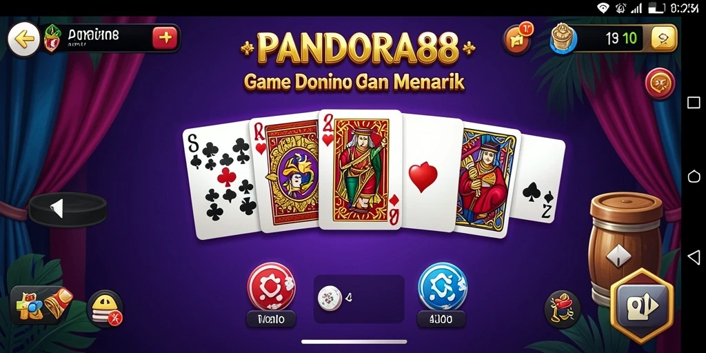 Screenshot gameplay PANDORA88 yang menampilkan keseruan permainan domino.