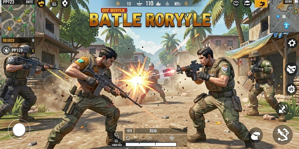 Gameplay seru dan mendebarkan di PP123 Battle Royale.