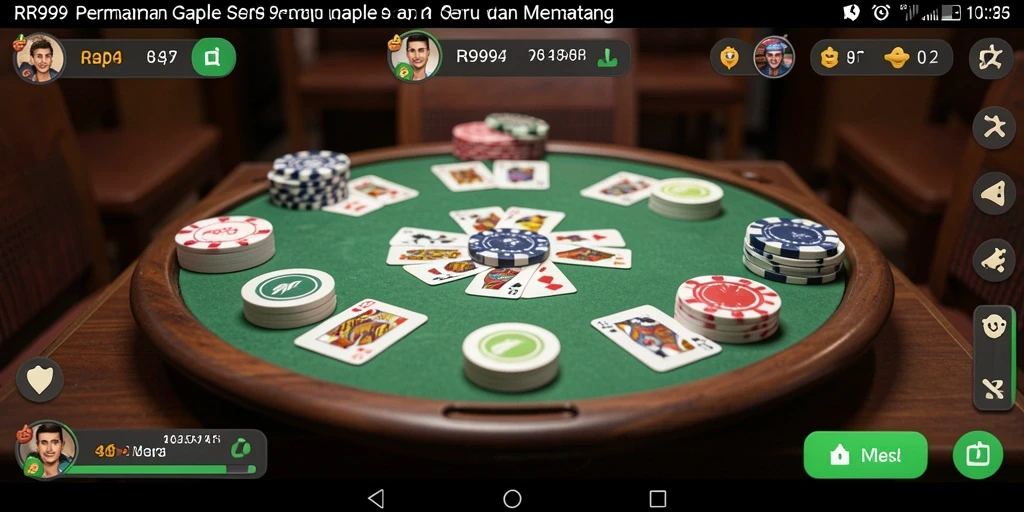 Tampilan gameplay seru ketika bermain Gaple di RR999.