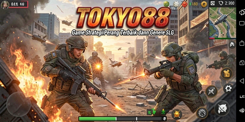 Tangkapan layar gameplay menakjubkan dari TOKYO88 dalam pertempuran SLG.