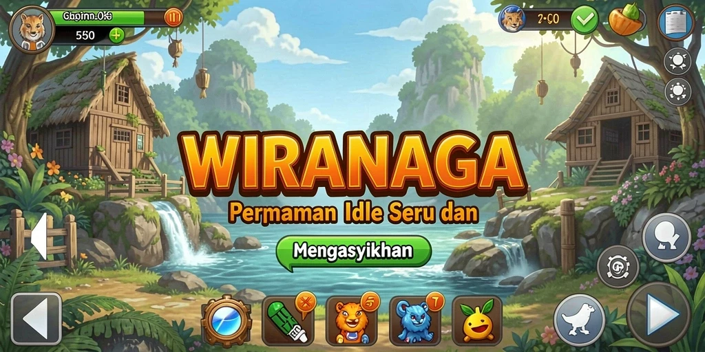 Tampilan gameplay <strong>WIRANAGA</strong> yang sederhana dan menghibur.
