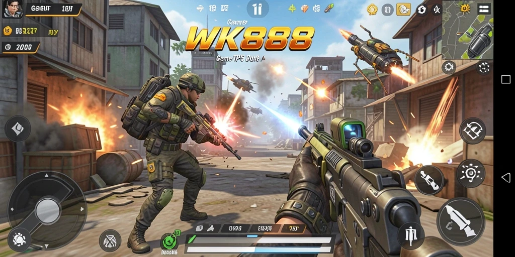 Gameplay mendebarkan di WK888 dengan aksi TPS intens.